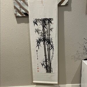 Elegant Bamboo Wall Scroll Decor